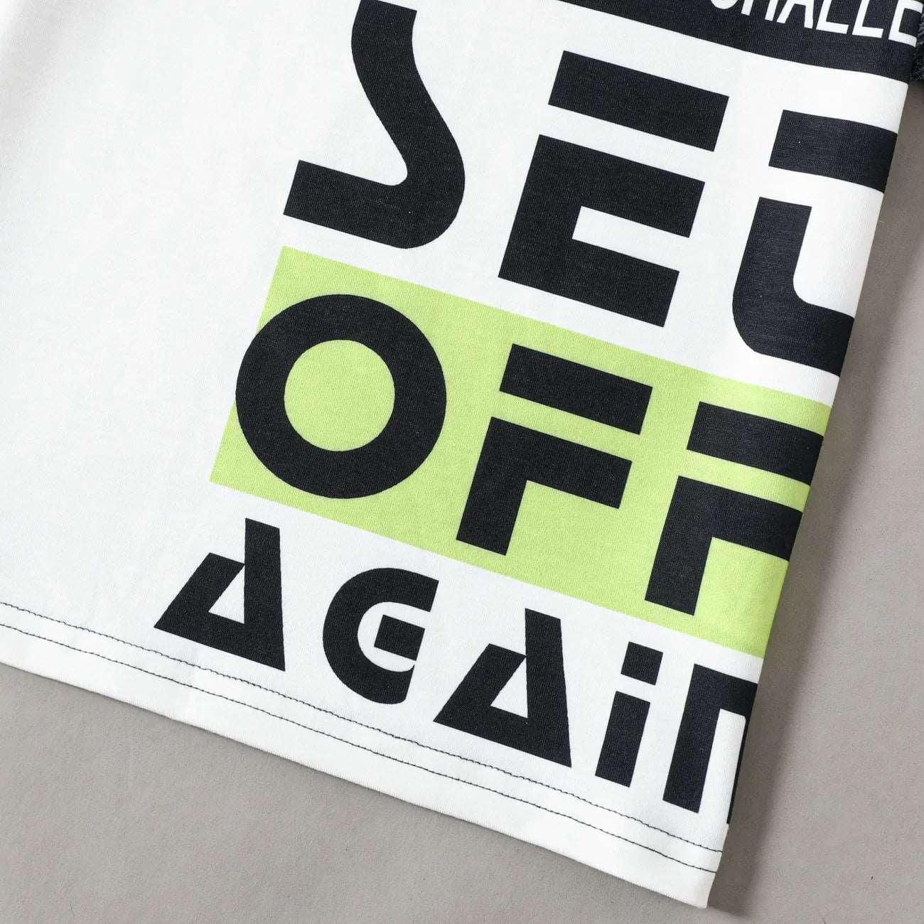 Sporty Letter Print Tee & Shorts Set - Kid Boy (2pcs) - Novo Kids