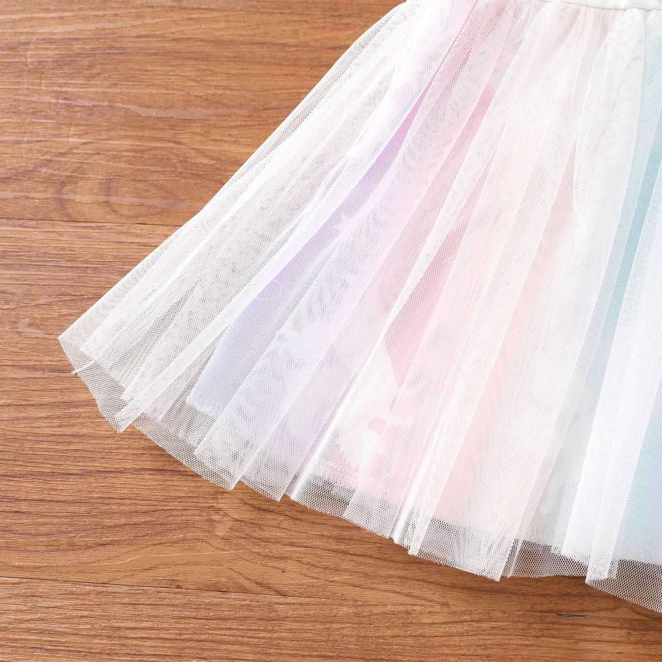 Colorful Mesh Unicorn Ruffle Dress - Baby Girl - Novo Kids
