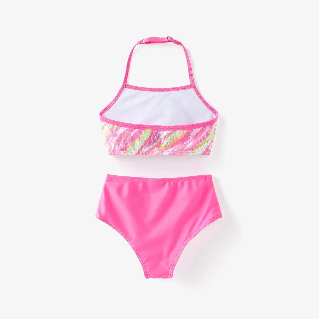 Tie-dyed Swimsuit Set - Toddler Girl (3Pcs) - Novo Kids