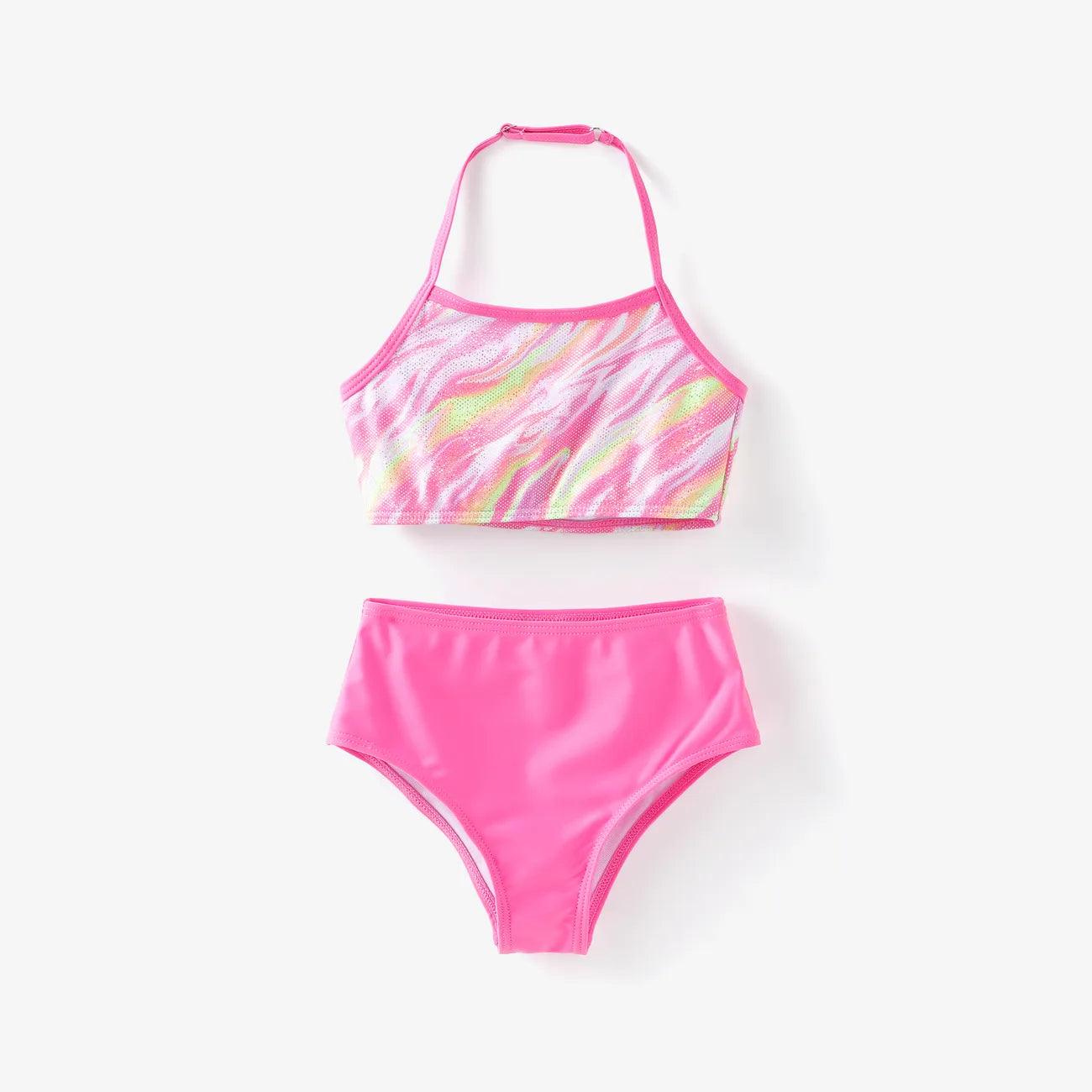 Tie-dyed Swimsuit Set - Toddler Girl (3Pcs) - Novo Kids