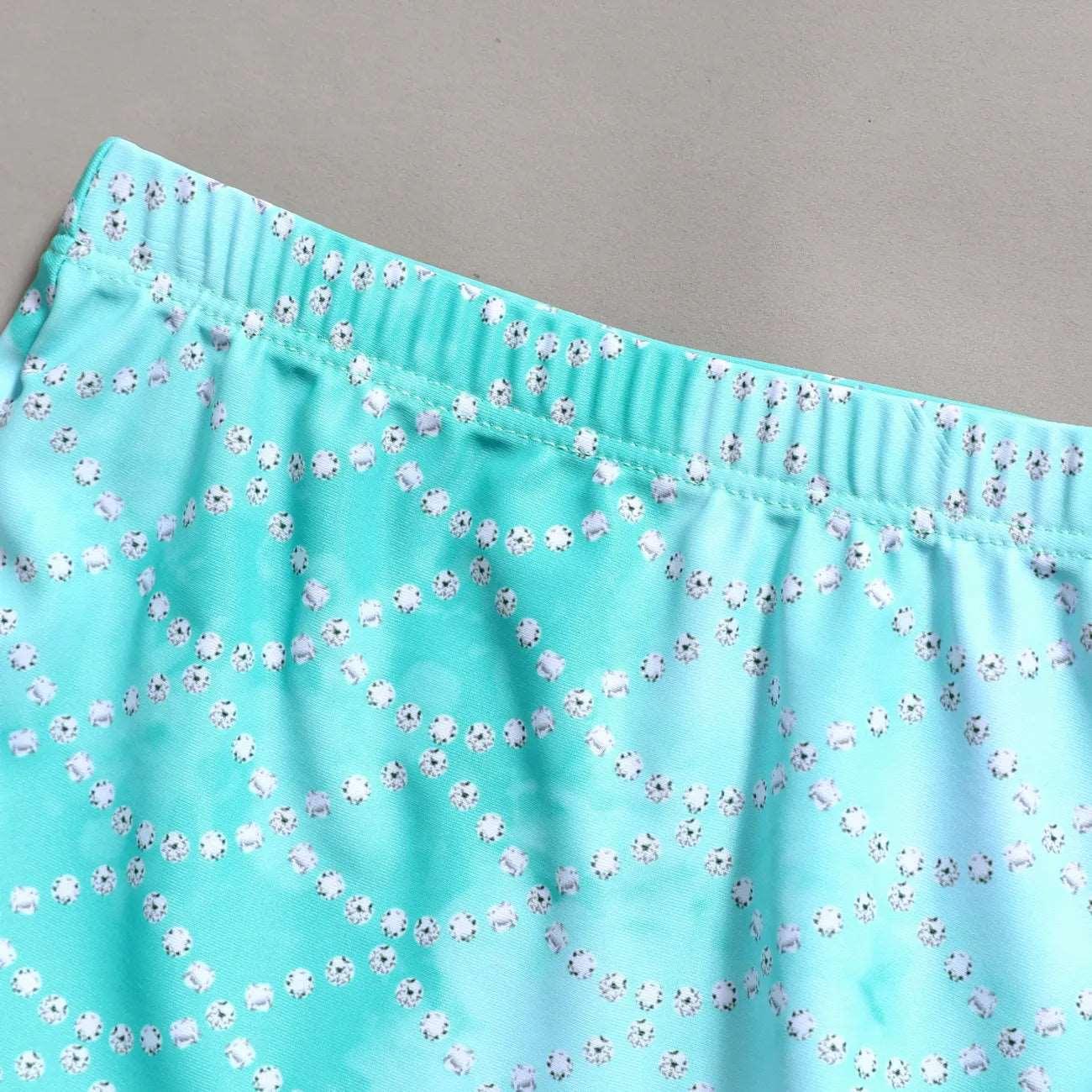 Sweet Swimsuit with Marine Elements & Ruffle Edge- Baby Girls (2pcs) - Novo Kids