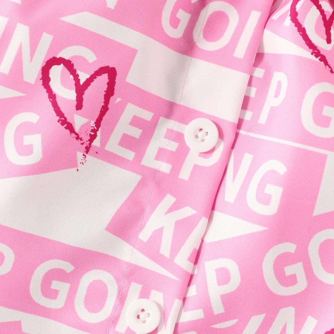 Sweet Letter Bandage Belted Skirt Set - Kids Girl (3Pcs) - Novo Kids