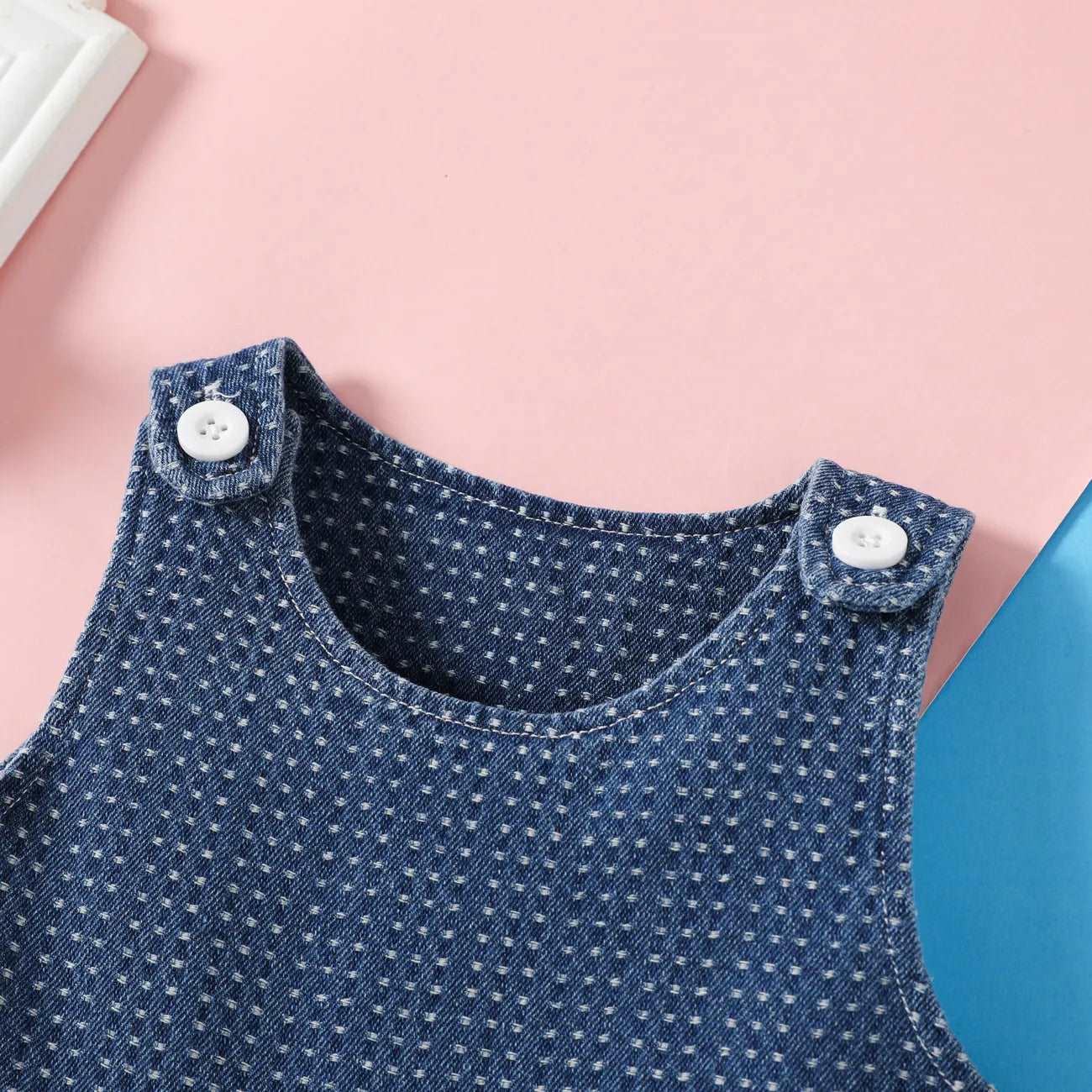 Sweet 3D Pattern Dress, Cotton-Poly Blend, Sleeveless - Toddler Girl - Novo Kids