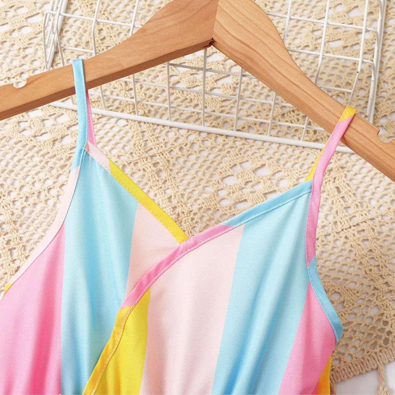 Rainbow Pleated Dress - Kids Girl - Novo Kids