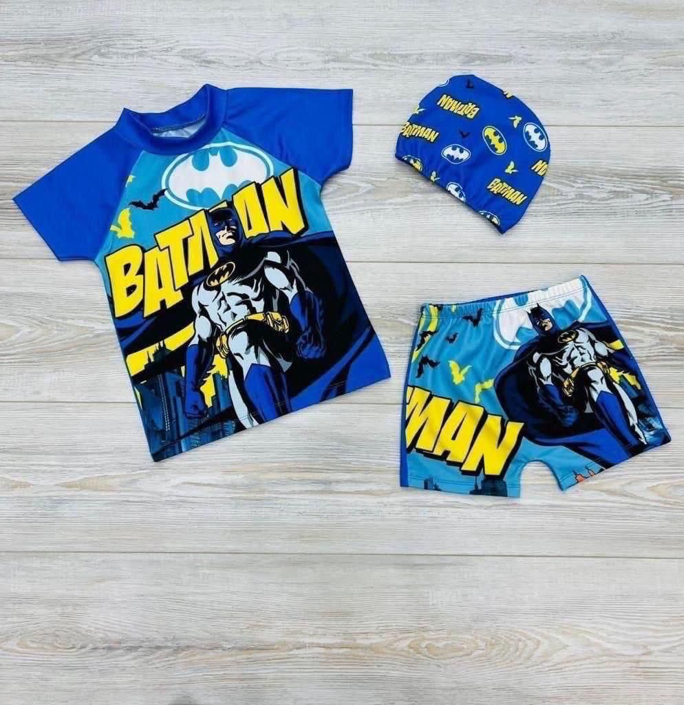 Batman 3-Piece Swimsuit Set – Boys' Swimwear -Kids Boys