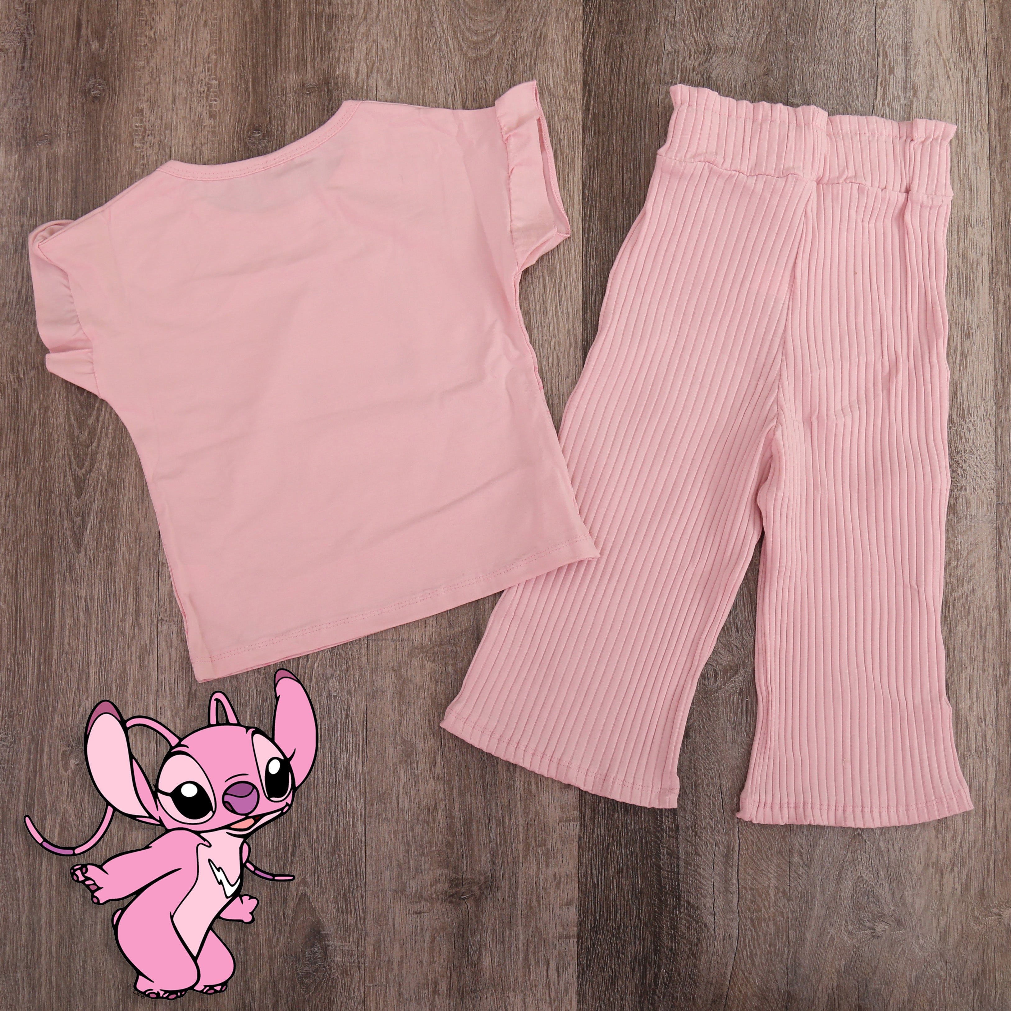 Angel & Stitch “Tropical Cuties” Girls Outfit Set (Pink)- Kids Girls (2PCs)