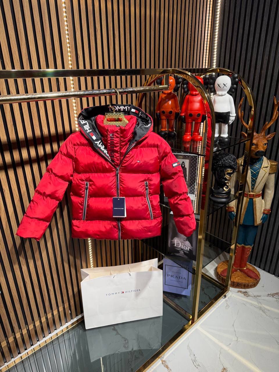 Tommy Kids Winter Puffer Red Jacket  - Kids/Teens (2-14Y)