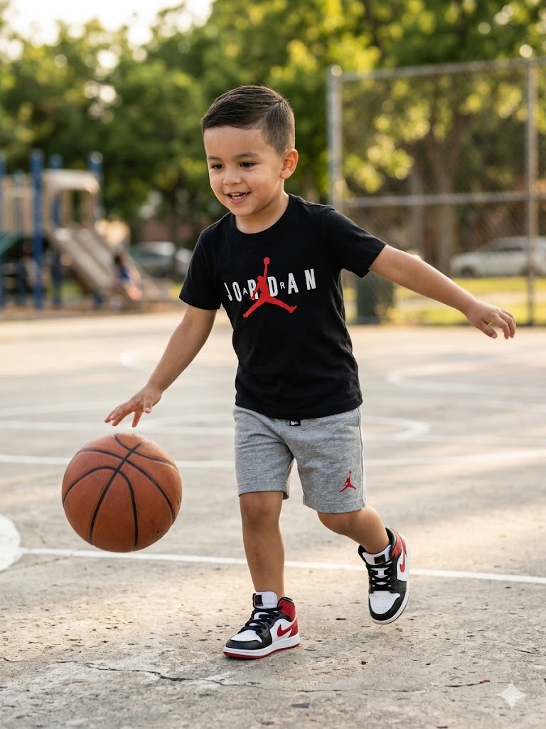 Jordan Tee and Shorts Sport Set for Kids –– Kids Boys (Ages 3 to 12)