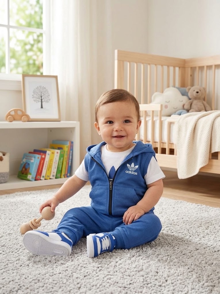 Baby Boys' Adidas Trefoil 3-Piece Hooded Set- Baby Boys (Ages 6 to 24M)