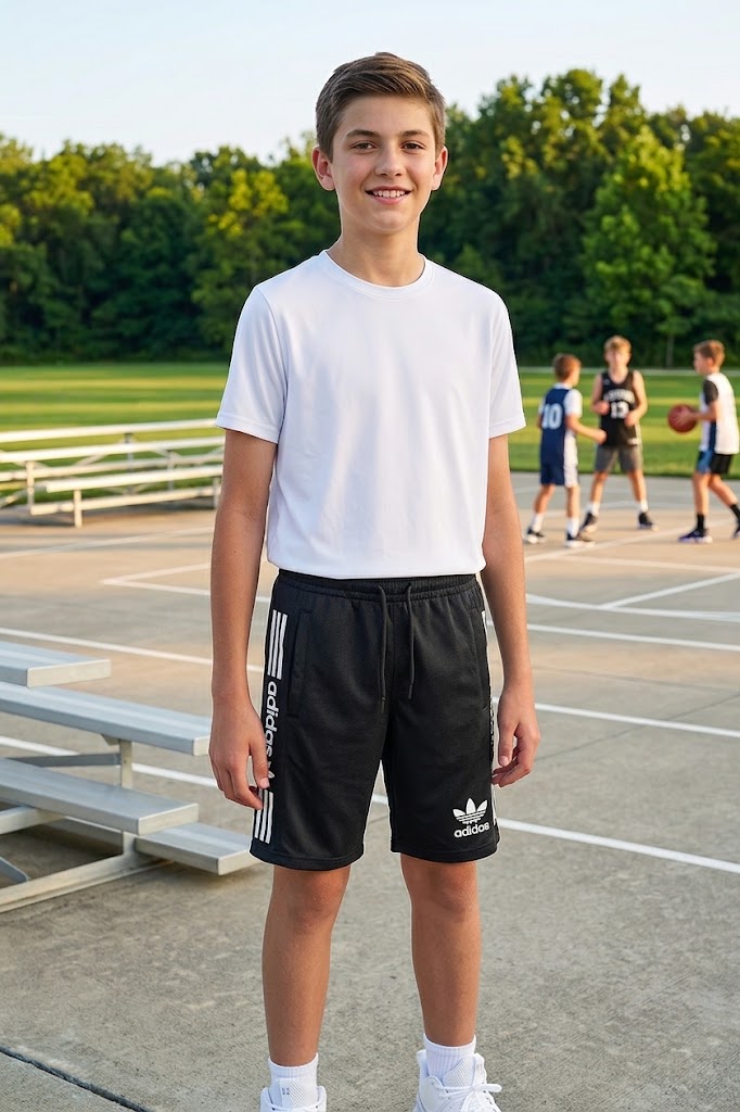 ADIDAS Athletic Performance Boys' Shorts – Grey- Kids Boys (Ages 8-16Y)