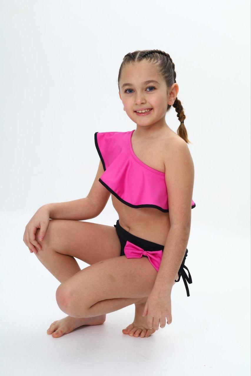 Girls’ Ruffle Bow Bikini Set – 2-Piece Swimwear - Kids Girl