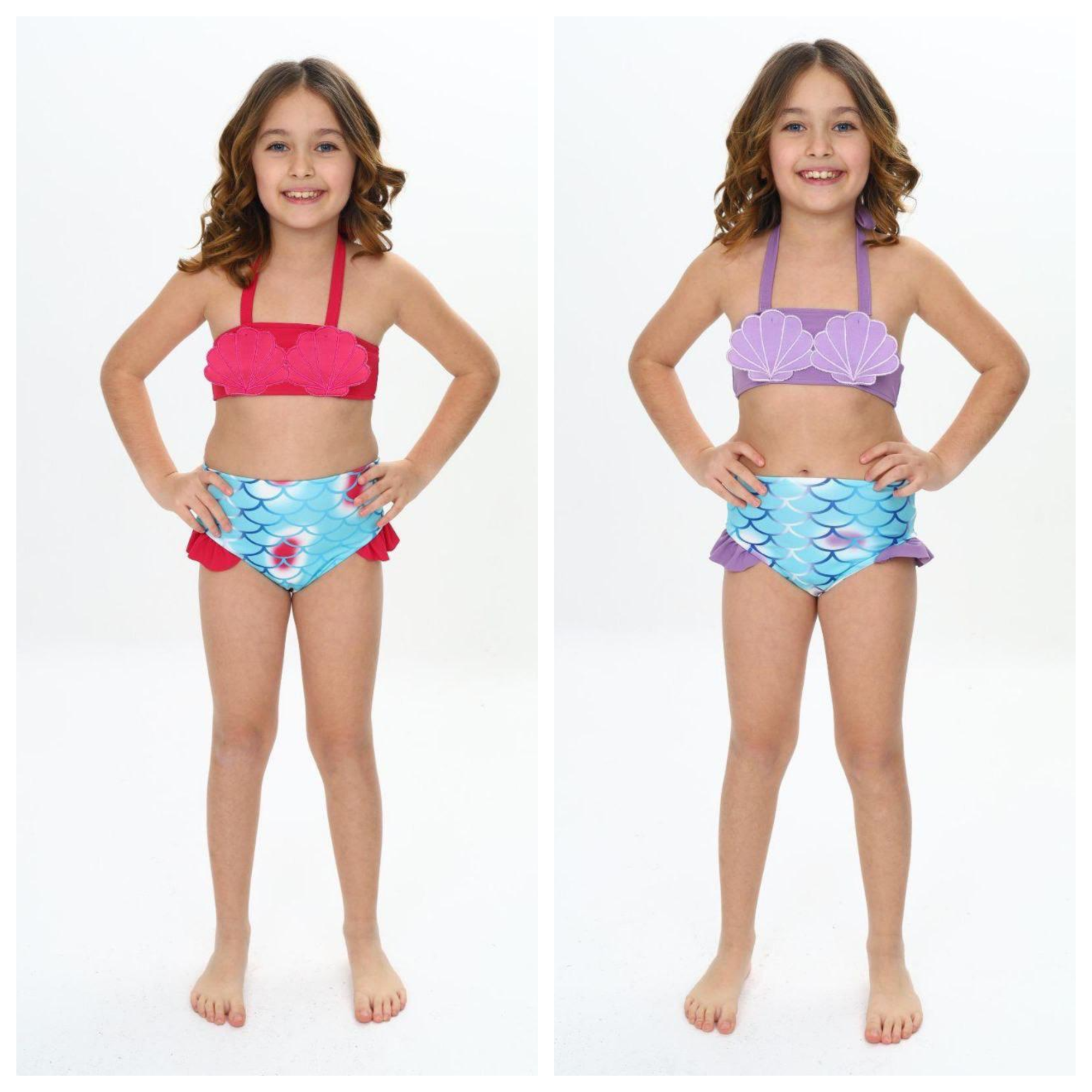 Mermaid Magic Two-Piece Swimsuit – Pink/Purple - Kids Girl