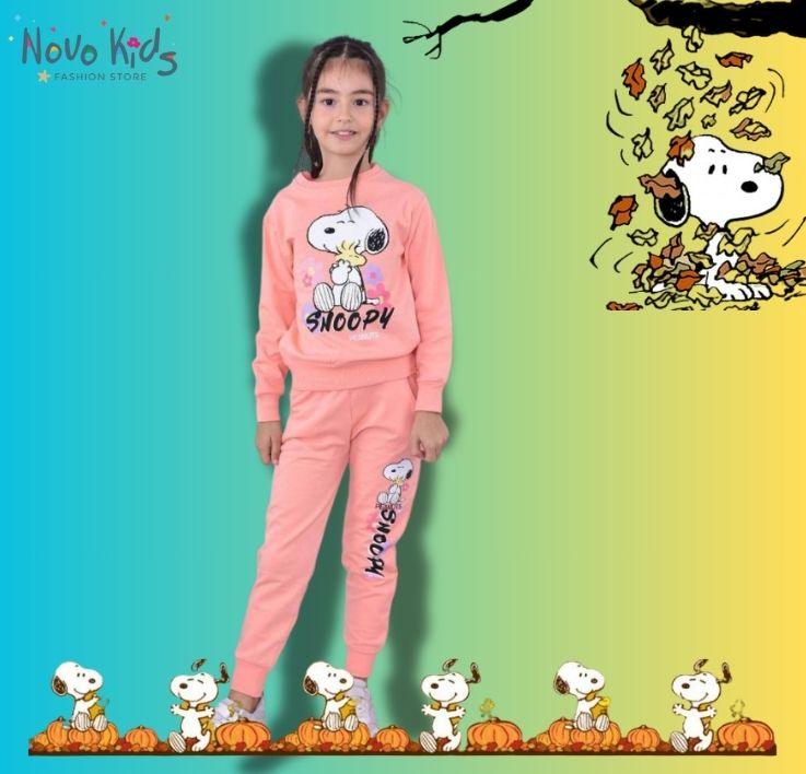 Snoopy Kids Girls High-Quality Cotton Set -Kids Girls (2Pcs) - Novo Kids
