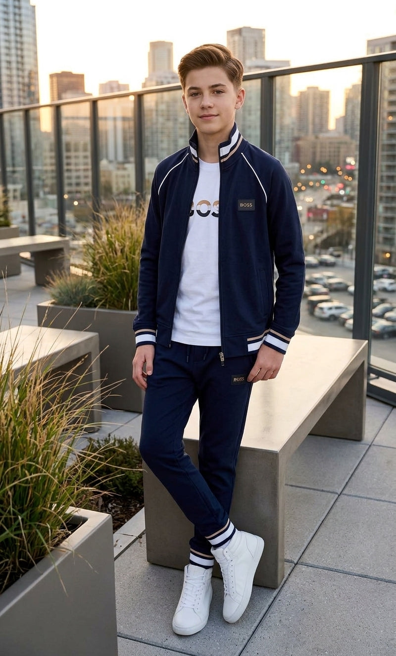 Navy Luxury 3-Piece Premium Quality Autumn Set - Kids Boys (3 -10Y)