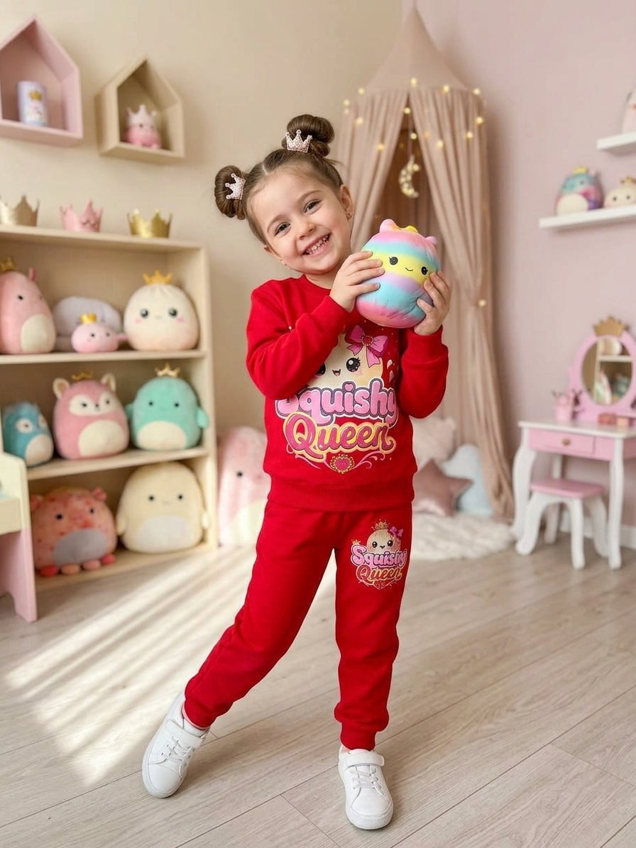 Squishy Queen Red Autumn Set - Kids Girls (2 -8Y)