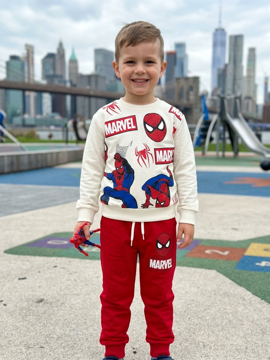 Marvel Spider-Man Kids Autumn Red Set - Kids Boys (Ages 3 to 10)