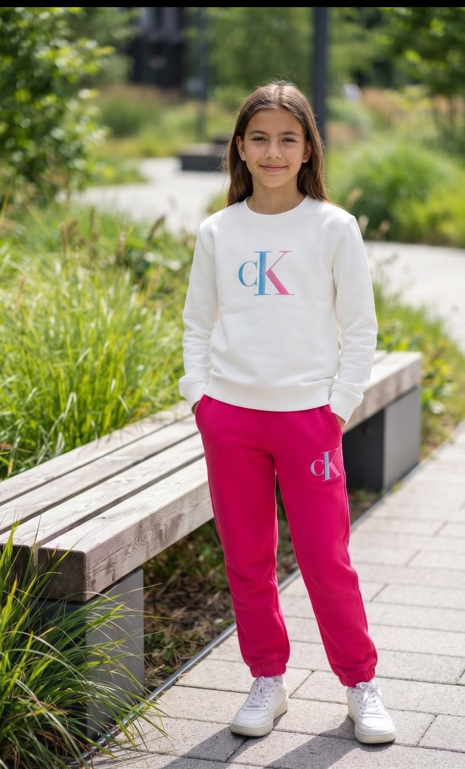 Calvin Klein Sweater and Jogger stylish Kids Set -Girls (3-12Y)