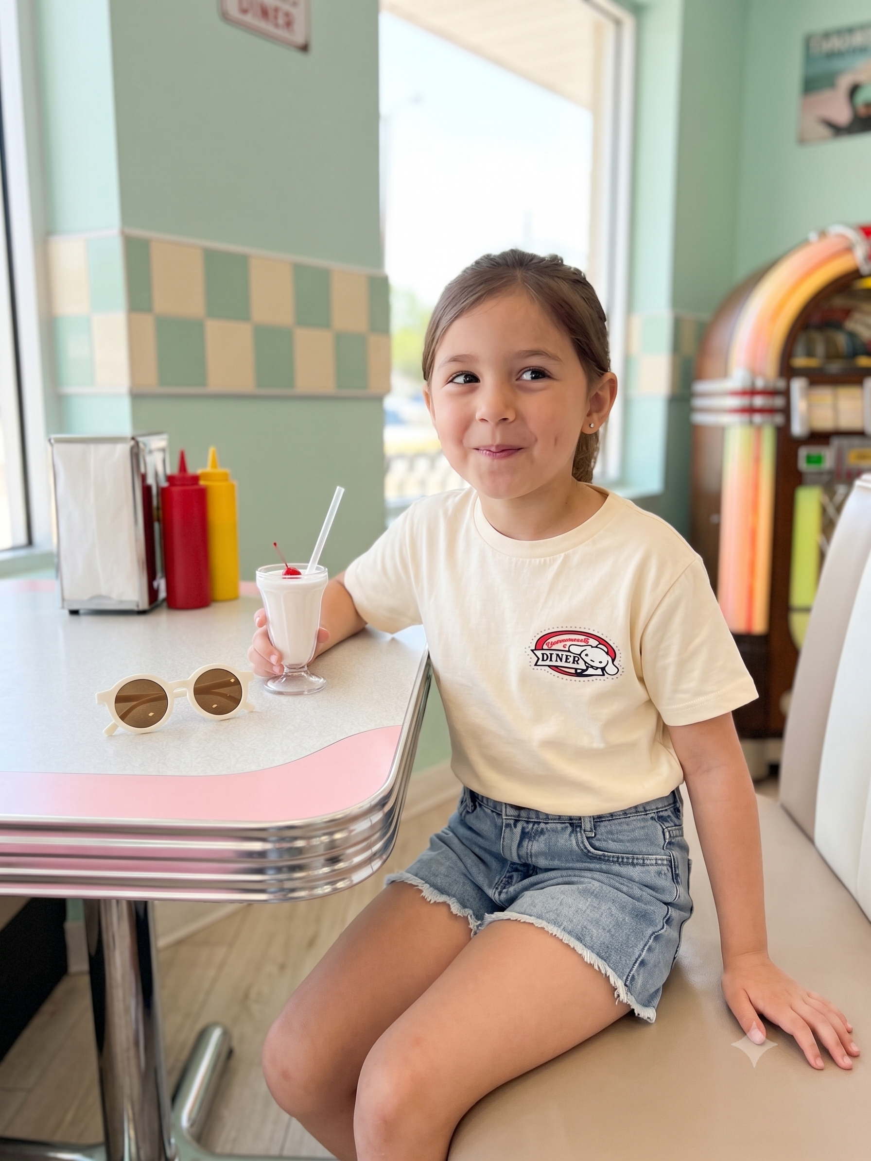 Girls Retro Diner Denim Set - Kids Girls (Age: 2-6)