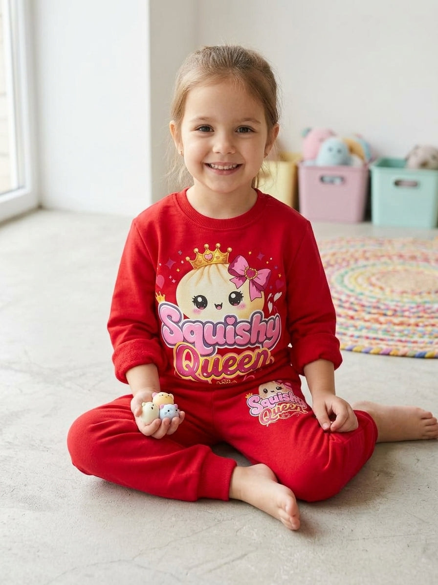 Squishy Queen Red Autumn Set - Kids Girls (2 -8Y)