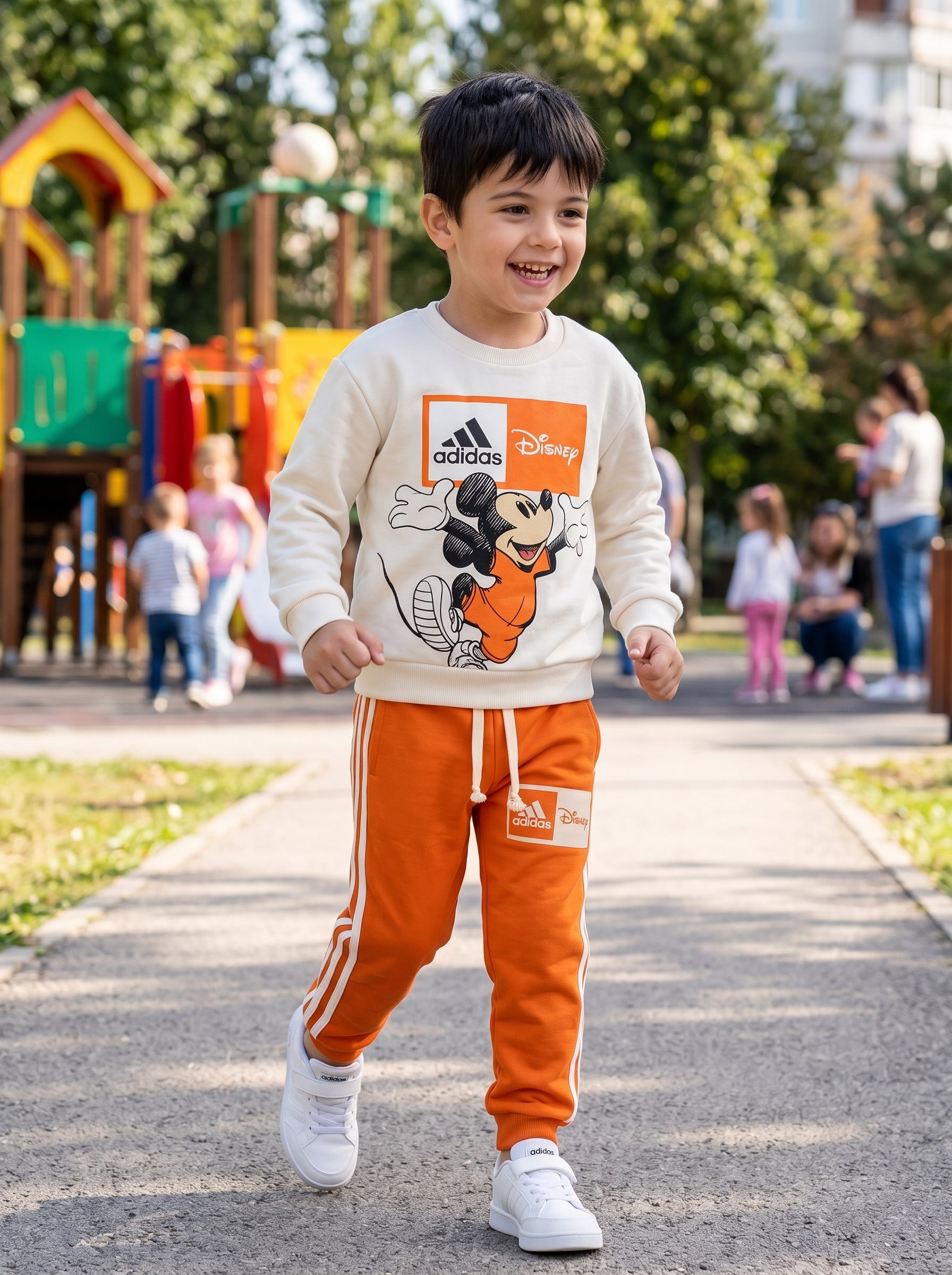 Disney Mickey Mouse Sweatshirt and Joggers Orange Set - Boys (3-10Y)