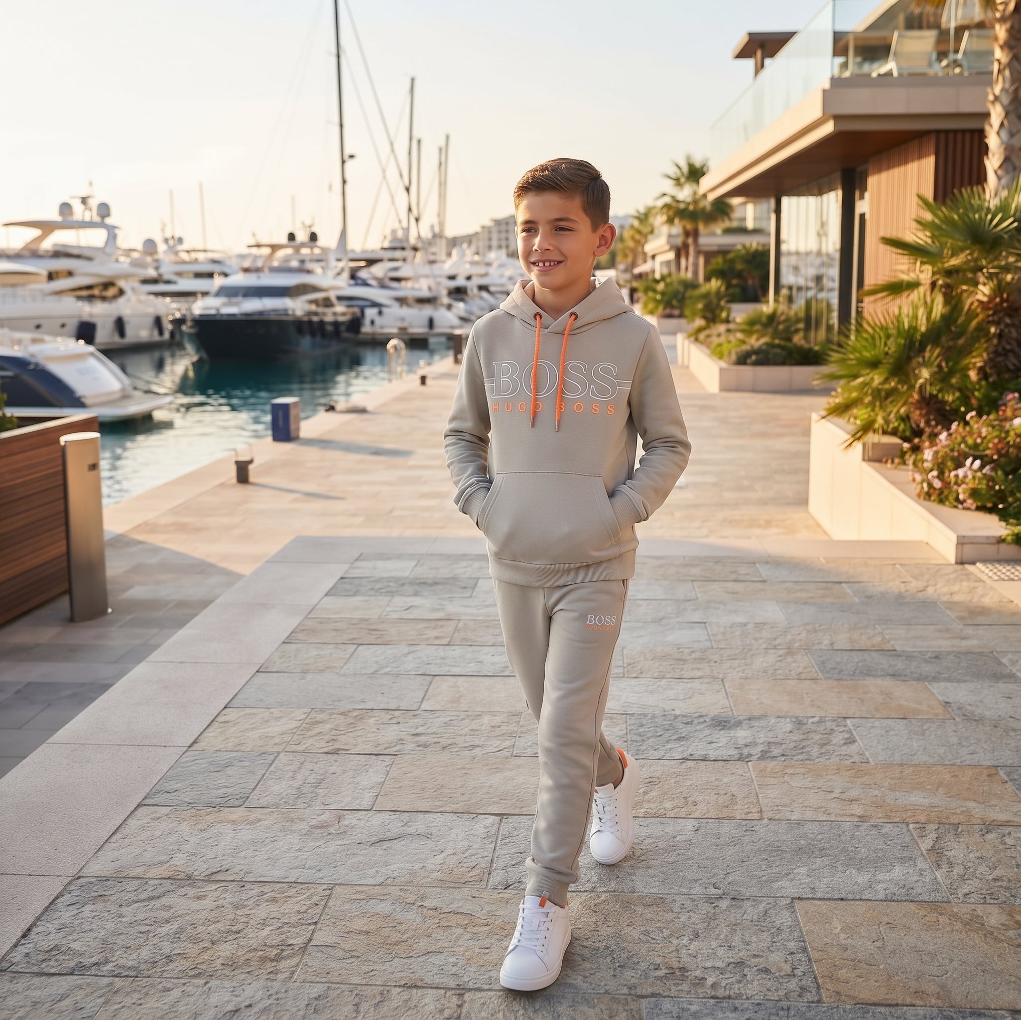Beige  Air Jordan Fleece Tracksuit Set- Boys (2-16Y) (Copy)