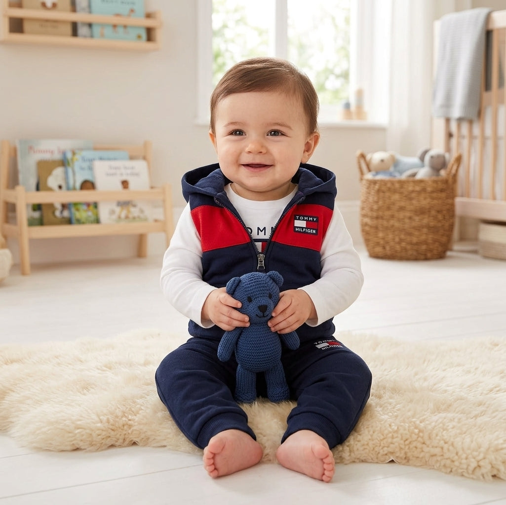 Tommy Hilfiger Baby Boy Tracksuit Set (Premium Quality) - Baby Boys (Ages 6 to 36M)