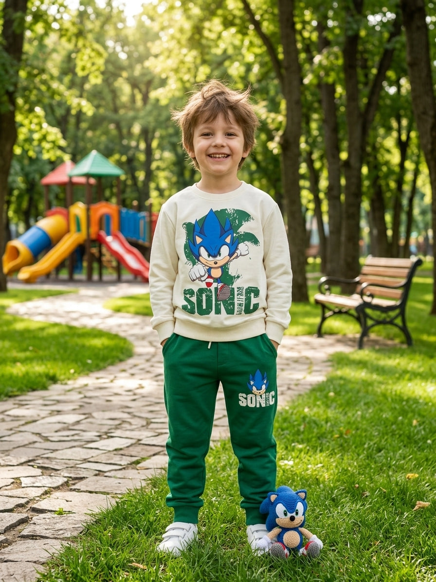 Sonic Speed Kids Autumn Green Set - Kids Boys (Ages 3 to 10)