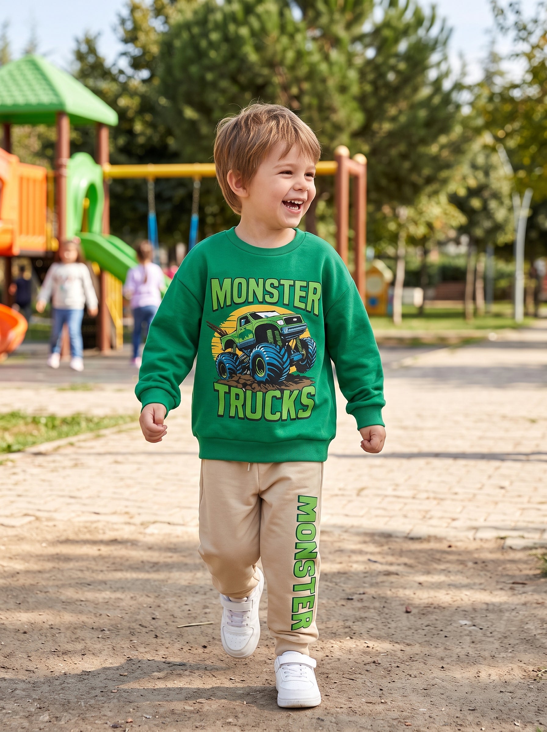 Monster Trucks Sweatshirt and Joggers Set- Boys (3-10Y)