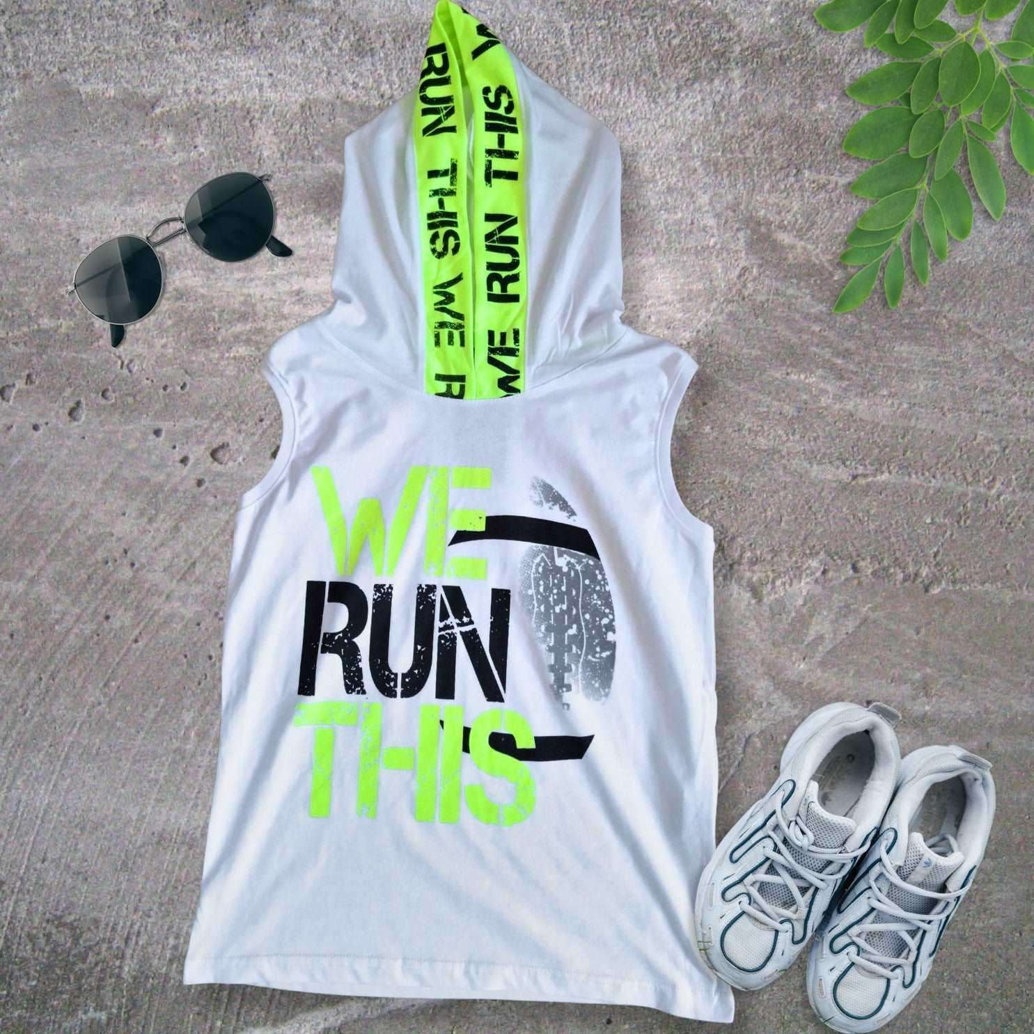 Sleeveless and Hooded Athlete Shirt - Kids/Teen Boys (100% Cotton) - Novo Kids