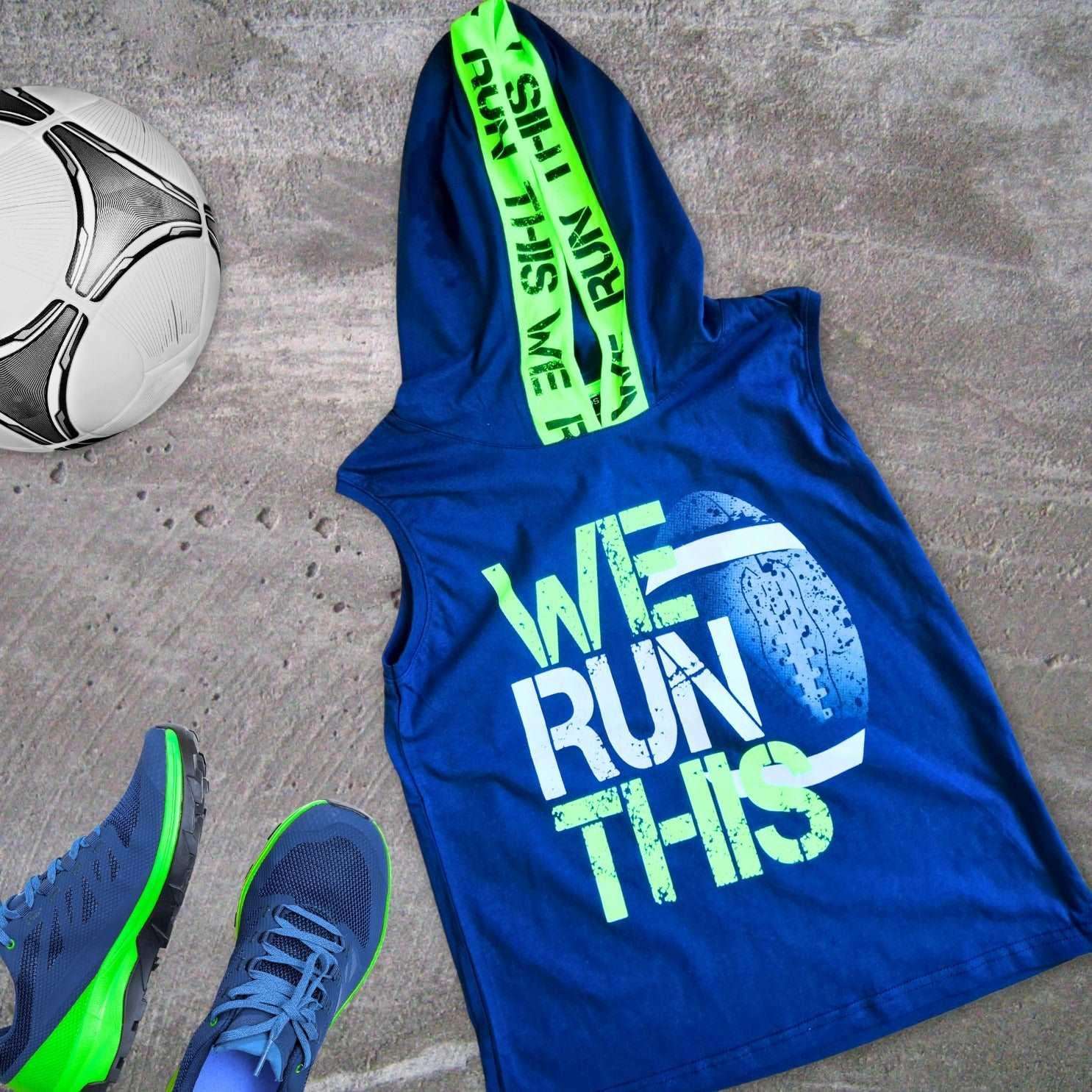 Sleeveless and Hooded Athlete Shirt - Kids/Teen Boys (100% Cotton) - Novo Kids