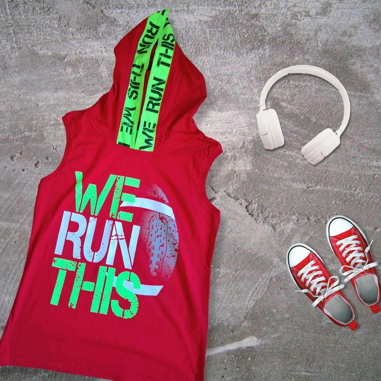 Sleeveless and Hooded Athlete Shirt - Kids/Teen Boys (100% Cotton) - Novo Kids