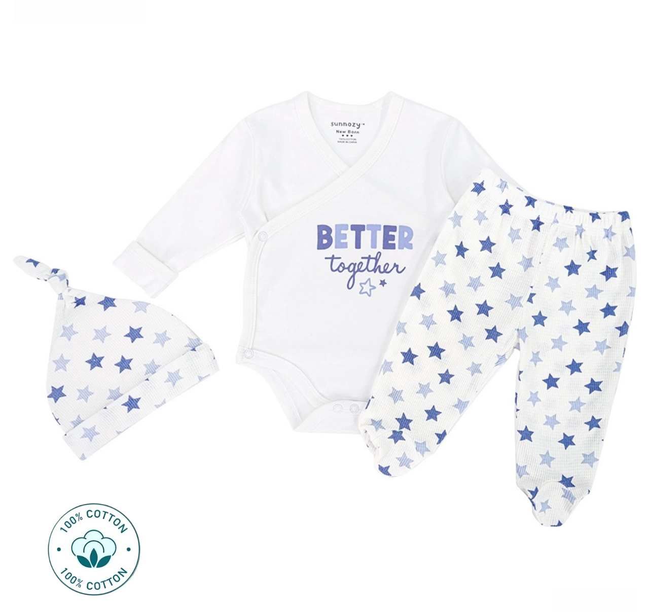 Newborn 3-Piece New Born Boys Set - Better Together Design(Newborn –3 M)