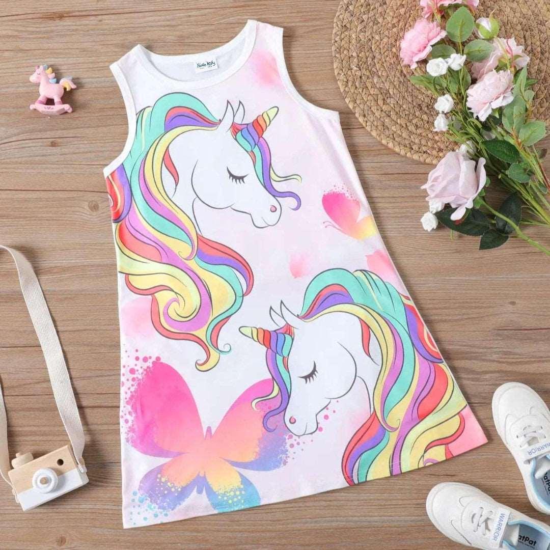 Unicorn Sleeveless Dress - Kids Girl - Novo Kids