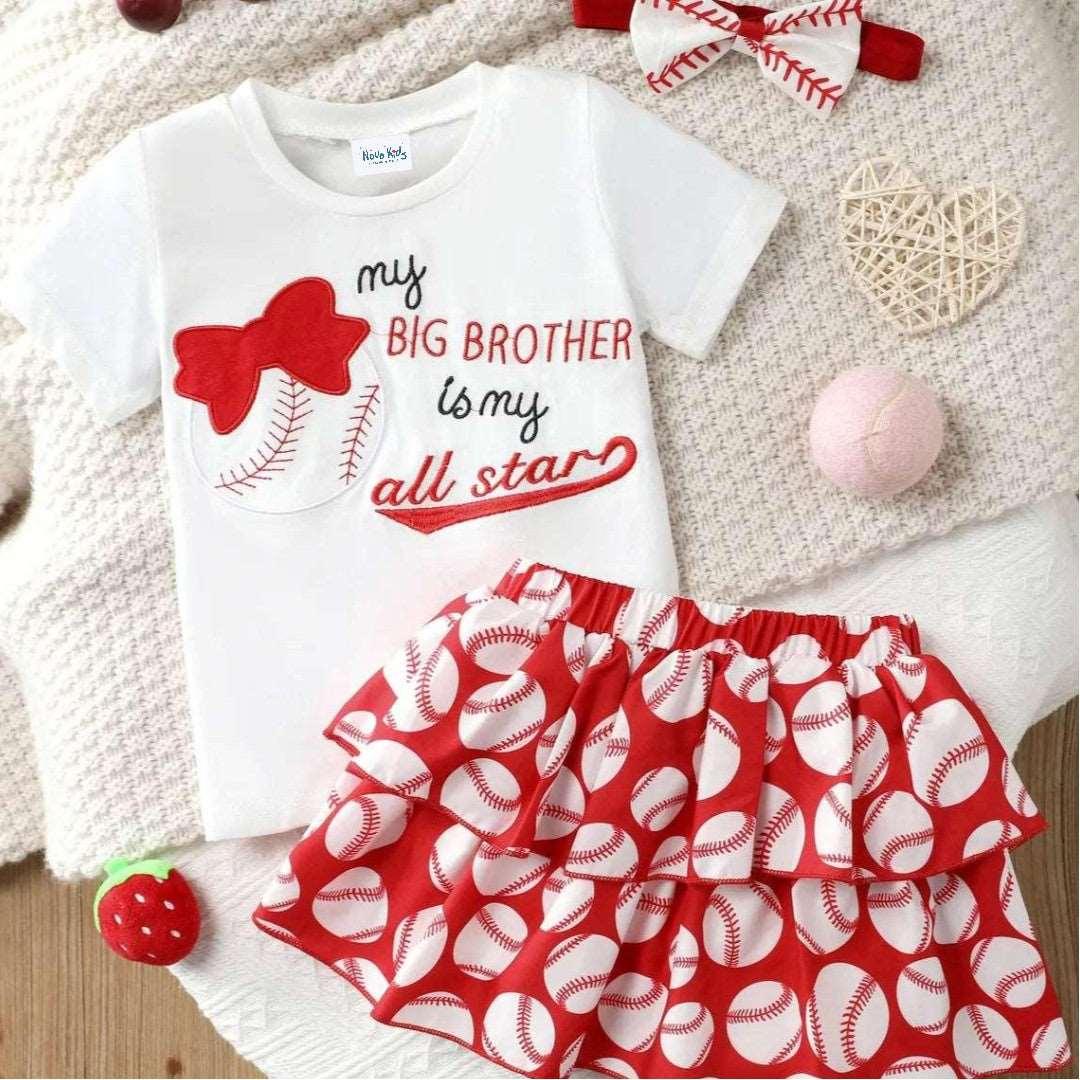 Sporty Ball Set with Ruffle Edge - Toddler Girl (2Pcs) - Novo Kids