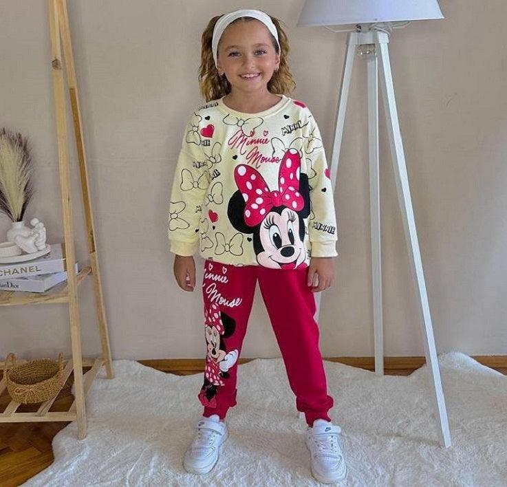 Red Minnie Mouse Girls High-Quality Cotton Set - Kids Girls (2PCs) - Novo Kids