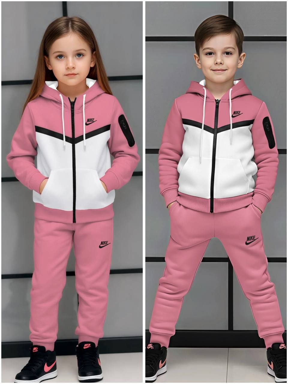 Nike 2-Piece Pink Hoody Tracksuit Set - Kids Boys/girls (2PCs)