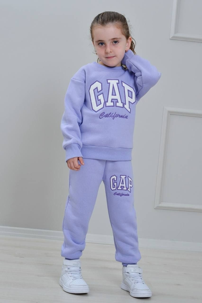 GAP Purple Sweatshirt and Jogger Kids Set - Kids Girls (3-10Y)