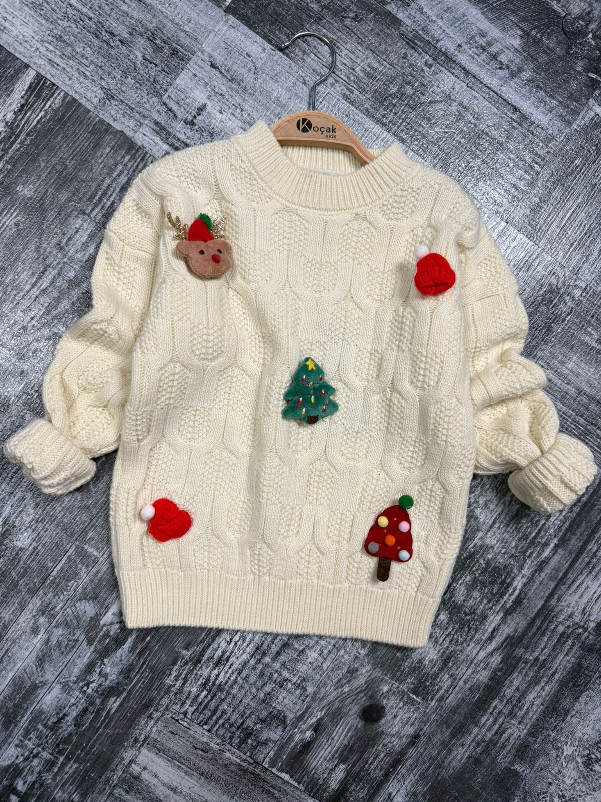 GKids’ Holiday Knitted Sweater – 3D Christmas Design - Kids Boys/Girls (3-10Y)