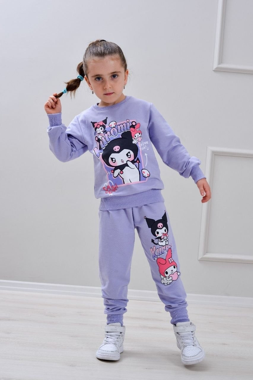 Kuromi Girls’ Sweatshirt and Jogger Tracksuit Set - Kids Girls (3-10Y)