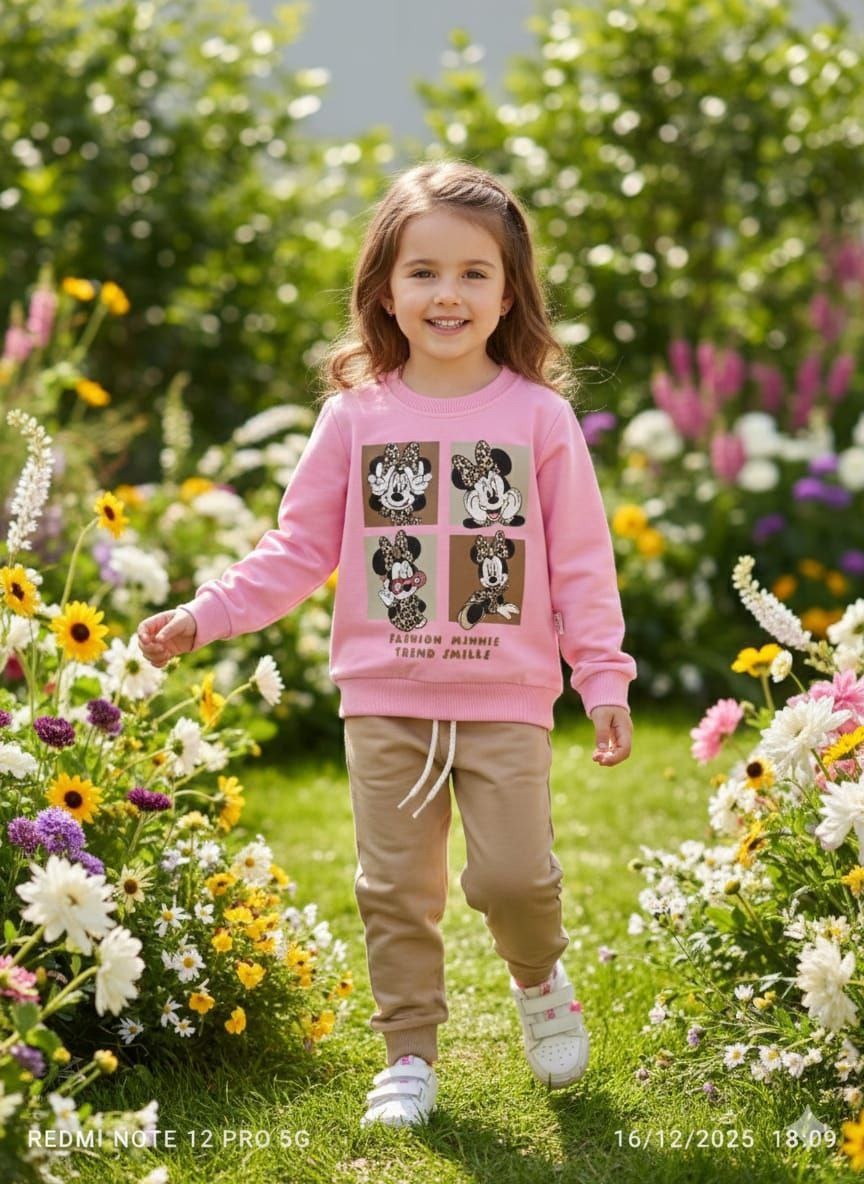 Minnie Mouse Girls’ Sweatshirt and Jogger Tracksuit Set - Kids Girls (2-5Y)