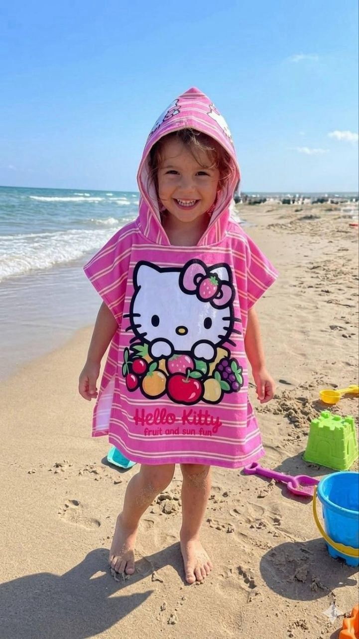 Hello Kitty "Fruit and Sun" Beach Poncho - Kids Girls (All Ages)