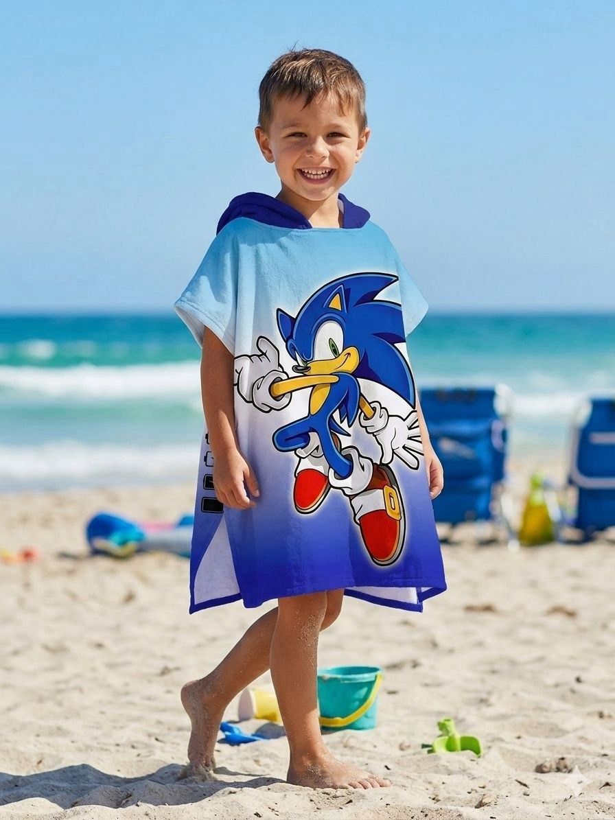Sonic the Hedgehog Beach Poncho - Kids Boys (All Ages)