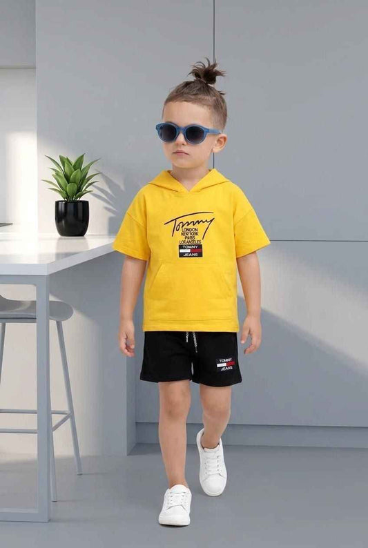 TOMMY Kids Active T-Shirt and Shorts Summer Set – Kids Boys (Ages 4 to 15)