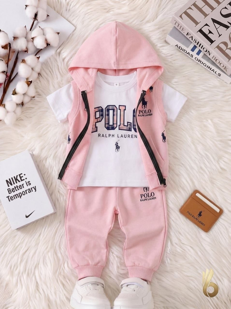 Baby Girls' Polo Ralph Lauren 3-Piece Hooded Set - Baby Girls (6 to 24M)