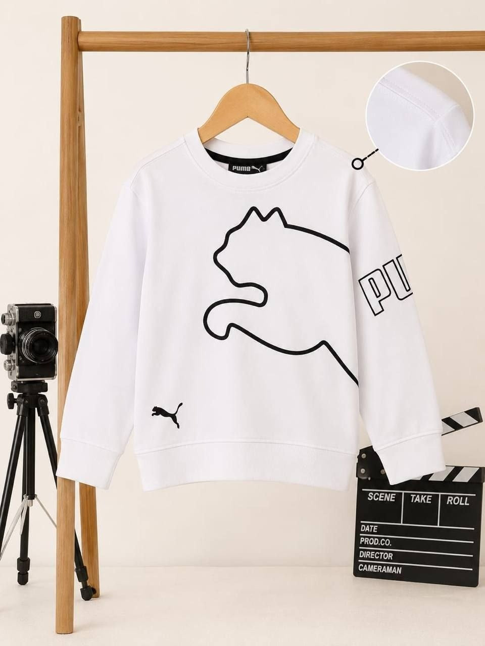 PU Cool PUMA Kids Crewneck Sweatshirt White - Kids Boys (7 -16Y)