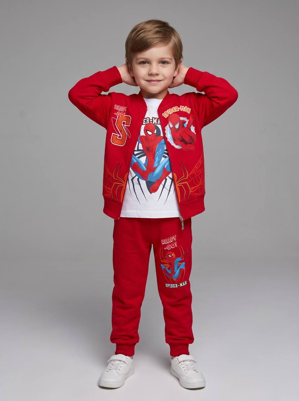 Spider-Man 3-Piece Red Kids Tracksuit Set - Boys (3-10Y)