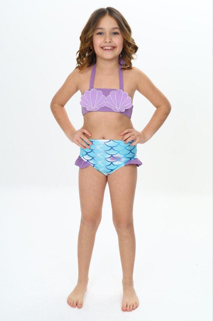 Mermaid Magic Two-Piece Swimsuit – Pink/Purple - Kids Girl