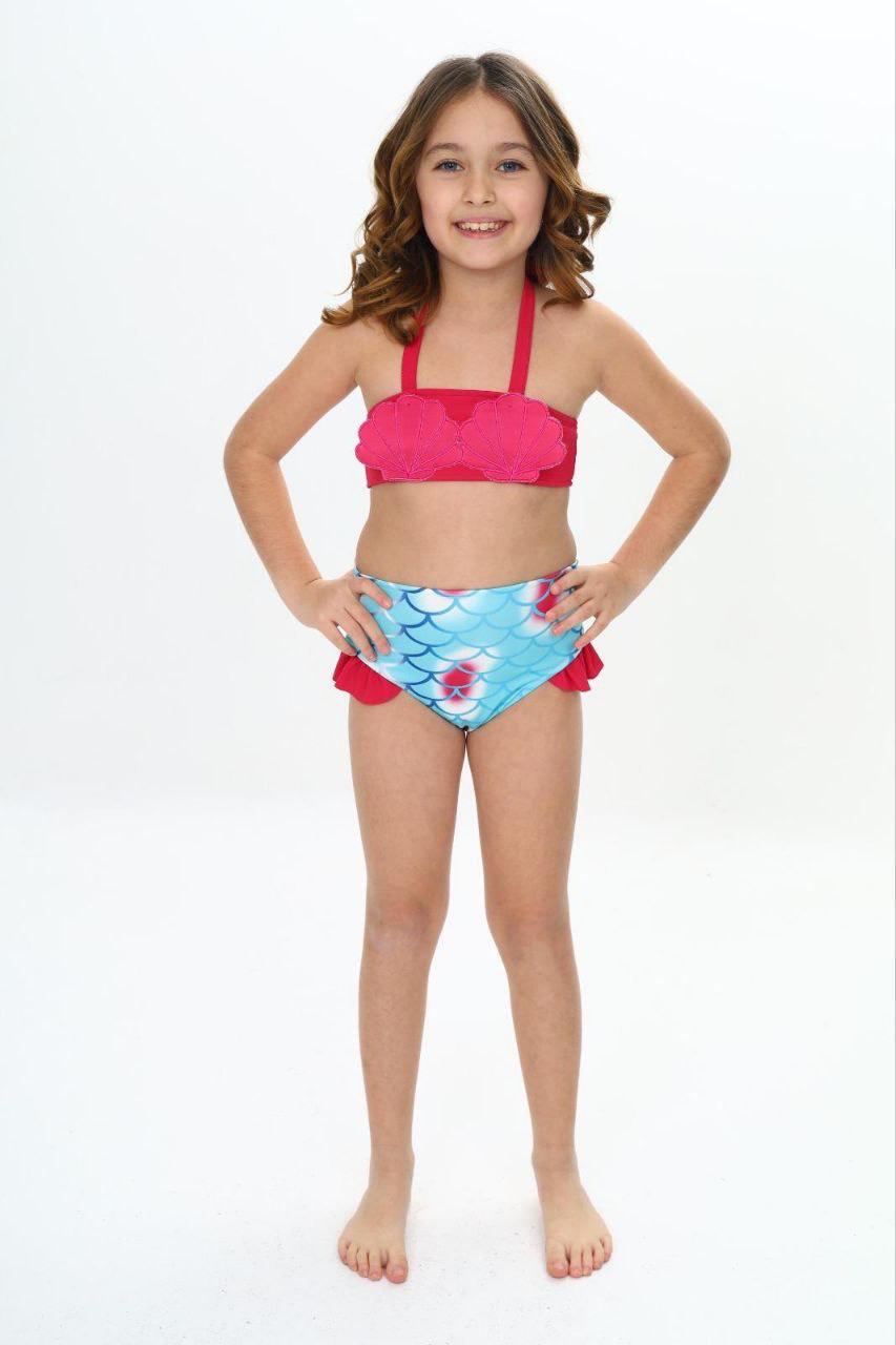 Mermaid Magic Two-Piece Swimsuit – Pink/Purple - Kids Girl