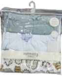 Newborn  3-in-1 Boys Cotton Pants Set –Mix Color Design (Newborn – 9 M)