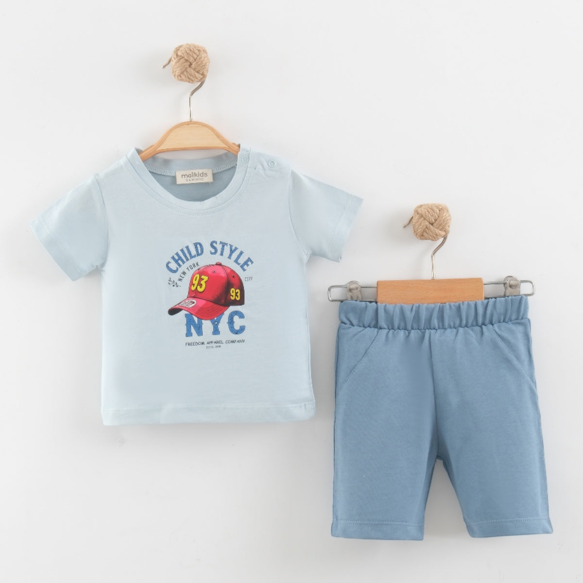 NYC Style Sporty Summer Blue Set - Baby Boys (3 to 18M)
